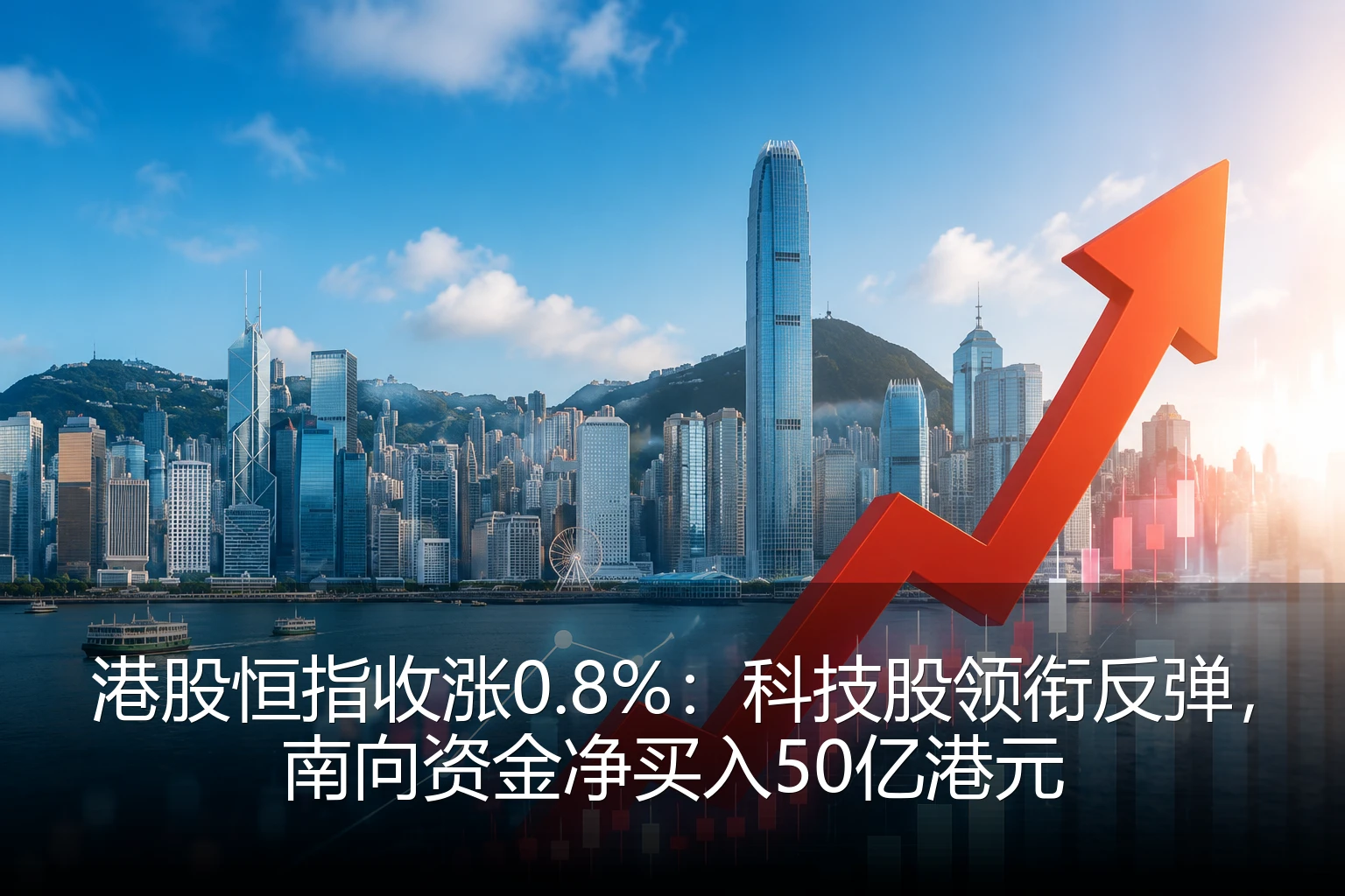 港股恒指收涨0.8%：科技股领衔反弹，南向资金净买入50亿港元