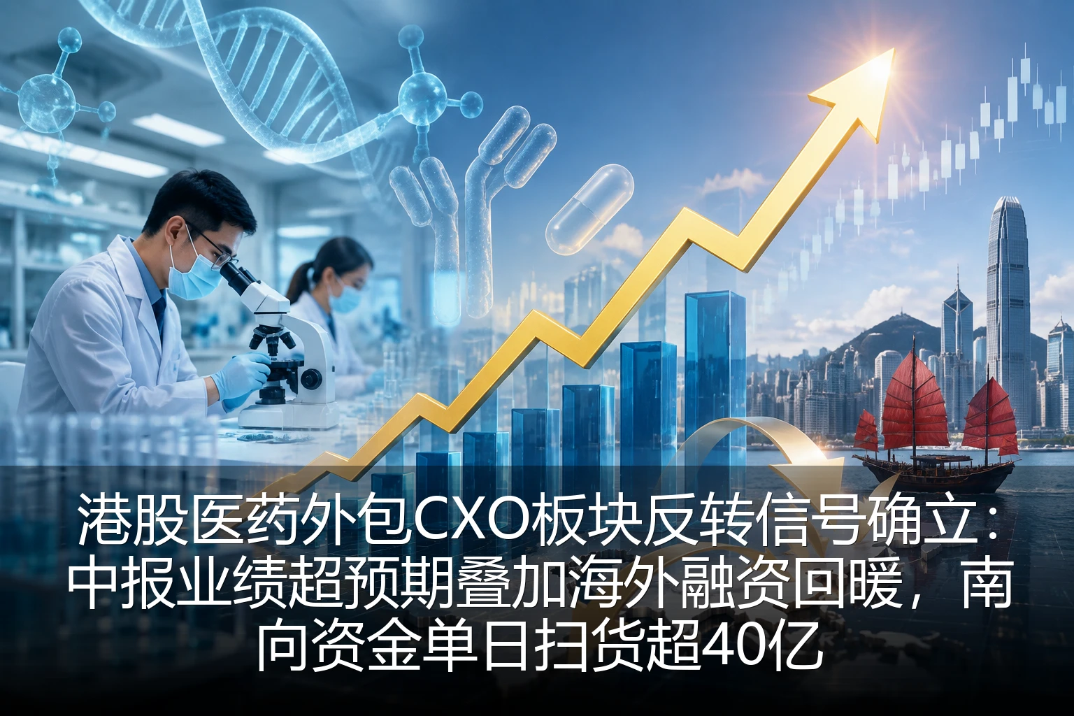 港股医药外包CXO板块反转信号确立：中报业绩超预期叠加海外融资回暖，南向资金单日扫货超40亿