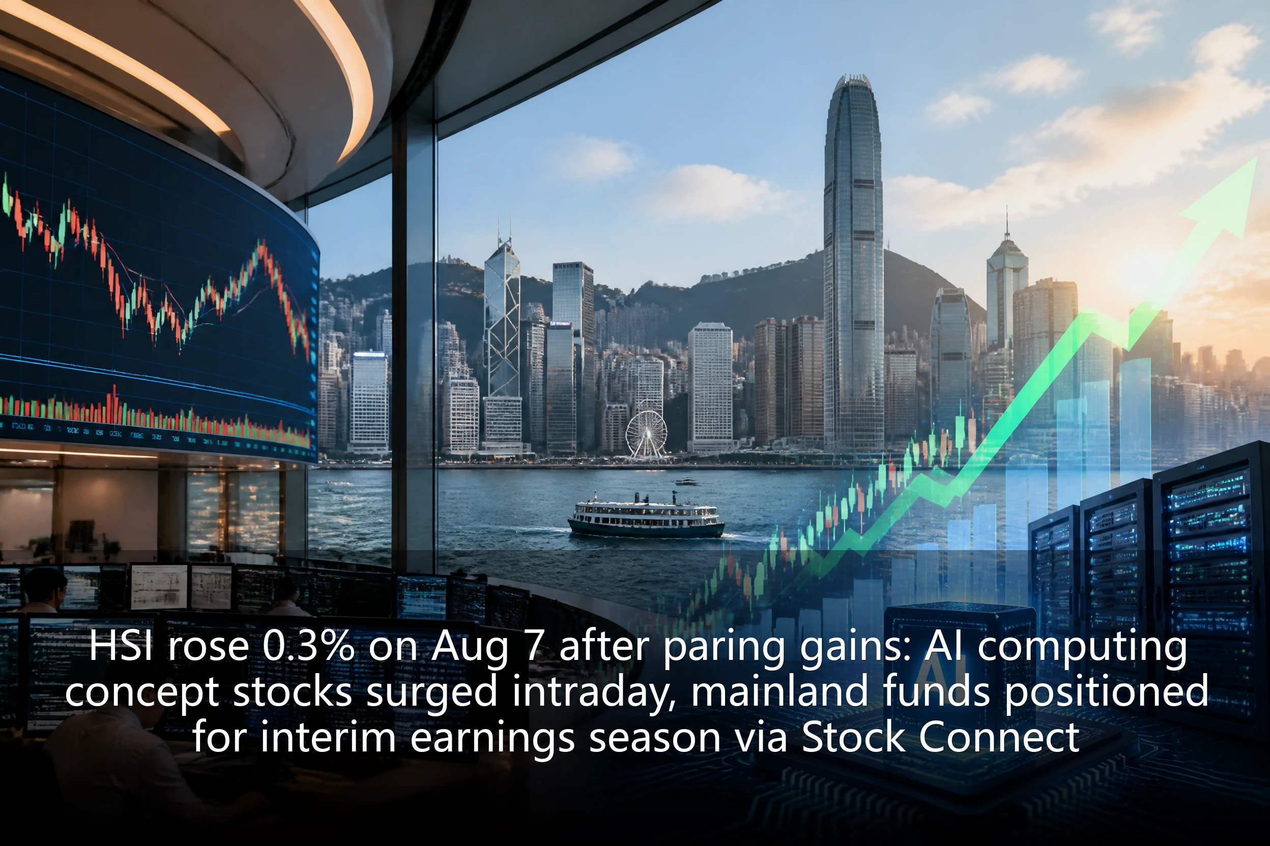 HSI rose 0.3% on Aug 7 after paring gains: AI computing concept stocks surged intraday, mainland funds positioned for interim earnings season via Stock Connect