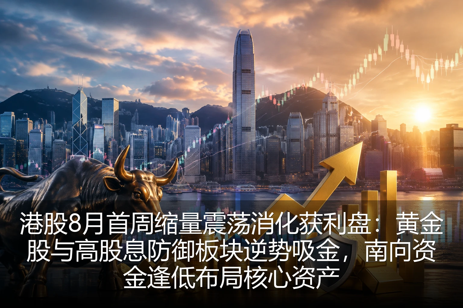港股8月首周缩量震荡消化获利盘：黄金股与高股息防御板块逆势吸金，南向资金逢低布局核心资产